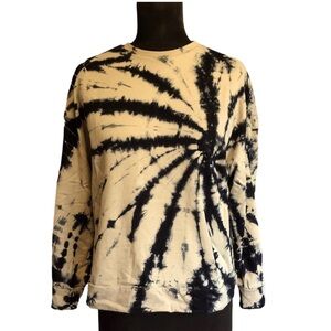 ONLY Tan & Black Tie-Dye Sweatshirt